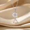 Colar da moda e popular com zircônia incrustada, com toque de alta qualidade, estilo nicho de luxo leve para mulheres, corrente de clavícula versátil e elegante, simples e que não desbota