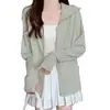 Cárdigan Delgado Ropa Protectora Solar 2026 Verano Seda de Hielo Fresca Ropa Protectora Solar para Mujer Transpirable Anti-UV Chaqueta Cómoda