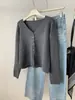 Cardigan de punto con botones, cuello en V, mezcla de lana de temperamento suave para mujer, estilo Otoño/Invierno 2026, abrigo suéter cálido estilo coreano