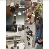 Retro Madera Flotante Natural Madera Maciza Zen Flores Secas Flores Reales Cápsulas de Loto Flores Secas Loto Flores Secas Decoración Adornos Chinos Sala de Estar