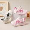 Zapatos para Niñas Pequeñas, Estilo Primavera y Otoño, Malla Transpirable, Suela Suave, Zapatos de Bebé, Tenis Rosas con Estrellas, Zapatos para Niños