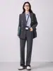 Outono e Inverno Elegante Terno de Botão Duplo Terno Feminino Roupa Formal Ol Roupa de Trabalho Entrevista de Emprego Preto Casual Roupa Profissional Roupas Femininas