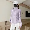 Chamarra Sudadera Blanca de Forro Polar Doble Cara Ajustada con Cuello Alto para Mujer, Otoño e Invierno Más Vendido 2026 Nuevo Top Cálido