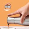 Panela de controle de óleo de aço inoxidável 320ml doméstica de alta qualidade panela para molho pote para vinagre controle cozinha garrafa de tempero garrafa de óleo de vidro