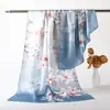 Lenço Estampado de Seda 12mm para Mulheres Primavera Verão Lenço Quadrado de Seda de Amora Estilo Chinês Lenço Versátil Toque de Luxo Leve Lenço Longo