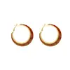 Brincos de Argola Grandes Marrom Retro Maillard para Mulheres Estilo Hong Kong 2026 Novo Estilo Quente Brincos Elegantes de Alta Qualidade