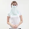 Máscara de Seda de Gelo proteção solar proteção UV proteção solar proteção para os olhos canto proteção facial completa verão fina respirável feminina deusa máscara de moda
