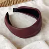 Diadema ancha de cuero PU estilo coreano, estilo retro Melard, cómoda de llevar, adecuada tanto para salidas casuales como para ir al trabajo, un accesorio de moda para mujeres