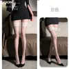 Qianai Aurora Calcetines de Encaje Ultrafinos de Color Contrastante Hasta la Mitad de la Rodilla Medias Brillantes Atrevidas y Atractivas Medias Eróticas A290