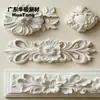 Juego de molduras florales talladas estilo europeo de yeso, colección completa de muestras de rodapié, florales redondos y florales de esquina, muestras de selección de materiales