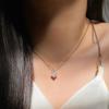Acessórios e Roupas Combinando Colares Atacado Europeu e Americano Transfronteiriço Outono e Inverno Joias Colar Feminino de Liga Metálica Cravejado com Diamantes Pingente Quadrado Simples