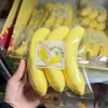 Juguete de plátano de simulación para apretar Juguete de descompresión de rebote lento Goma suave TPR Juguete comestible Herramienta para liberar la tensión en la mano Regalo para estudiantes