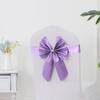 Respaldo de Silla Flor Lazo Elástico Libre Boda Banquete de Boda Hotel Funda de Silla de Hotel Decoración Lavable Cinta Cinta