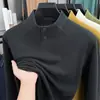 Sudadera con capucha de forro polar auto-calentable para hombre 2026 Otoño/Invierno Nuevo Estilo Cálida Engrosada Cuello Alto Capa Base Top de Forro Polar Ropa Interior