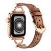 Venta directa en el lugar nueva correa Apple para applewatch metal cuero D palabra correa de pulsera inteligente