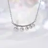 Colar de Pérolas Naturais de Água Doce para Mulheres, Pingente de Design Simples, Luxo Leve, Sensação de Alto Padrão, Corrente de Pescoço, Corrente para Clavícula, Atacado de Joias