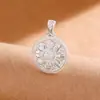Colgante Brújula de Ocho Tesoros de Plata Pura 999 Nuevo Estilo Chino Collar de Plata para Hombres y Mujeres con Carácter de Bendición Colgante Redondo de Disco de Plata