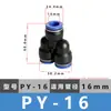 Conector pneumático T tipo Y T PY reduzindo PW8-6 conector rápido de tubo de ar PY-4/6 conector rápido de plástico