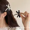 Pinza para el pelo de lazo con pedrería, moderna y elegante, Pinza lateral de alta gama para flequillo, Accesorio brillante para el cabello para mujer