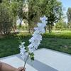2 tenedores románticos grandes golondrinas voladoras flores artificiales boda salón de bodas decoración flor falsa al por mayor