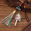 Estilo Étnico Chino Aleación Colgante Llavero Seis Caracteres Accesorio para Bolso Adorno de Metal Decoración de Regalo Multicolor