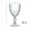 Taça de Vinho Verde, Copo Alto Retrô Francês, Taça de Champagne, Cálice de Vidro Embossado, Taça de Vinho de Alta Estética