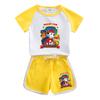 Roupas Infantis Meninas Short-sleeved Terno Verão 2022 Estilo Ocidental Novo Estilo Meninos Pequeno e Médio Meninos Shorts Moda Casual Terno de Duas Peças