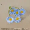 Colección de Cabezas de Flores Artificiales Azules para Materiales de Pasadores DIY, Hanfu, Nuevo Estilo Chino, Accesorios para el Cabello de Alta Gama, Crisantemo de Bola