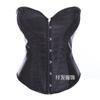 Corsé plateado brillante con hebilla delantera, cintura ajustada, top tubo, tejido satinado, ropa exterior brillante, corsé con varillas para mujer