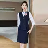 Conjunto de Colete Profissional para Primavera e Outono para Profissionais da Odontologia e Beleza, Roupa de Trabalho de Alta Qualidade para Recepcionistas de Hotel, Uniforme de Trabalho Feminino