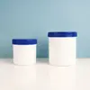 Tarro de crema de plástico PP engrosado, disponible en múltiples tamaños, recipiente de boca ancha para crema facial con junta de extracción manual para sellado a prueba de fugas, material de embalaje cosmético