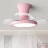 Novo Modelo de Luminária Ventilador para Quarto de Crianças Montada no Teto, Luminária Ventilador Invisível de Frequência Variável Silenciosa, Ventilador de Teto Simples Integrado com Luminária