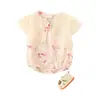 Roupas de Bebê Verão Macacão de Amarrar Roupa de Sair Recém-nascido Menina Macacão Completo Lua de Mel Cem Dias Vestido Roupas de Verão