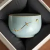 Caneca de Chá Cerâmica Kiln Ru com Galho de Flor de Ameixa e Pregos Decorativos, Caneca Especial de Mestre para Beber Chá, Degustar Chá e Caneca Luohan
