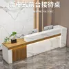 Nuevo mostrador de recepción de empresa estilo chino, barra de bar, mostrador de caja, mostrador de vestíbulo, diseño moderno y minimalista, adecuado para tiendas pequeñas y oficinas