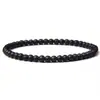 Pulsera de ágata natural de 4 mm con diseño de explosión transfronteriza de Amazon. Pulsera mini con dije de energía Joker simple para niña.
