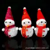 Muñeco de nieve luminoso LED simulación de partículas muñeco de nieve Papá Noel tela árbol de Navidad colgante Lámpara de decoración