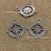 Acessórios para Joias de Liga DIY Bússola Retrô Acessórios para Joias DIY Pingente 30*25mm Bronze Antigo