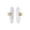 Estilo Ins Coreano Zirconia Doble Capa Estampado Mango Estrella Clip para Hélice de Oreja Ligero Lujo Sensación de Gama Alta Sin Perforación Pendientes de Clip de Hueso de Oreja de Moda