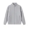 Sudadera con capucha de peso pesado de 400 g, manga raglán, cuello alto, con cremallera para hombre, adecuada para primavera y otoño, estilo business casual, se puede personalizar con un logo