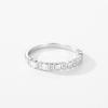 Anillo geométrico de plata esterlina S925 para mujer, diseño de nicho con diamantes engastados, anillo de dedo índice cerrado con diseño de joker simple