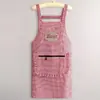 Delantal de lona estilo rústico, ropa de trabajo especializada para comedor y oficina, moderno delantal de cocina para el hogar, anti-manchas y transpirable
