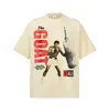 Camiseta Estampada de Manga Curta em Algodão Puro Stevie Wonder Muhammad Ali Boxe Peso Pesado Gola Pequena Fornecimento Exclusivo Transfronteiriço Tendência para Homens e Mulheres