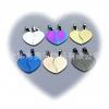 Suministro transfronterizo colgante de corazón de acero inoxidable DIY acero titanio pareja etiqueta de corazón collar amor llavero
