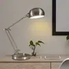 Lámpara de escritorio LED metálica nórdica simple de brazo largo plegable para protección ocular, aprendizaje, lectura, dormitorio, mesita de noche, regulable, inteligente, envío gratis
