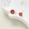 Brincos de Pino de Liga com Laço Festivo de Ano Novo com Pingente Mini Pequenos Acessórios para Brincos DIY Feitos à Mão