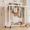 Perchero de pie para el hogar, dormitorio, balcón, dormitorio, tendedero simple, poste único, barra de secado interior