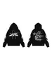 Moda Estadounidense Transfronteriza Hellstar Calle Estadounidense Hip-Hop Versátil Casual Otoño e Invierno Sudadera con Capucha Estampada