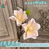 Magnolia artificial de EVA con tacto realista, magnolia de tallo largo de cuatro cabezas flor artificial, venta al por mayor transfronteriza, decoración de arreglo floral para el hogar estilo chino