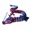 Dragão Articulado Impresso em 3D Modelo de Dragão Chinês Brinquedo Enfeites Série dos Doze Signos do Zodíaco Desenho Animado Dragão de Corpo Inteiro Móvel Decoração